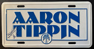 Aaron Tippin Signed Metal License Plate Singer Songwriter