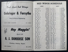 Load image into Gallery viewer, Red Wings Vs Maple Leafs Vintage Pre-Season NHL Program Terry Sawchuk 1st Game
