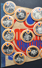 Load image into Gallery viewer, 1981-1984 Kamloops Oilers 28&quot; Pennant with 25 Different Pinbacks WHL Hockey VTG
