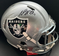 Davante Adams Signed F/S Authentic Las Vegas Raiders Football Helmet Beckett NFL