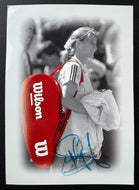 Steffi Graf Autographed Signed Wilson Promo Photo Women's Tennis Sports Vintage