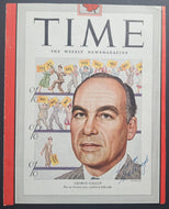 1948 Time Magazine George Gallup Autographed Signed Cover Vintage Historic