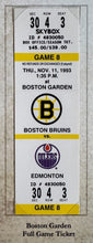 Load image into Gallery viewer, 1993 Boston Bruins Franchise Highlight Print And Unused Ticket NHL Hockey
