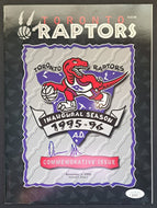 1995 Toronto Raptors 1st Game Damon Stoudamire Signed Program JSA Authenticated