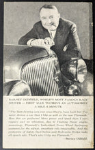 Load image into Gallery viewer, 1934 Barney Oldfield Racing Legend Vintage Postcard Chrysler Motors Plymouth
