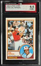 Load image into Gallery viewer, 1983 Cal Ripken Baltimore Orioles O-Pee-Chee MLB Card #163 Graded KSA 6.5 ENM+

