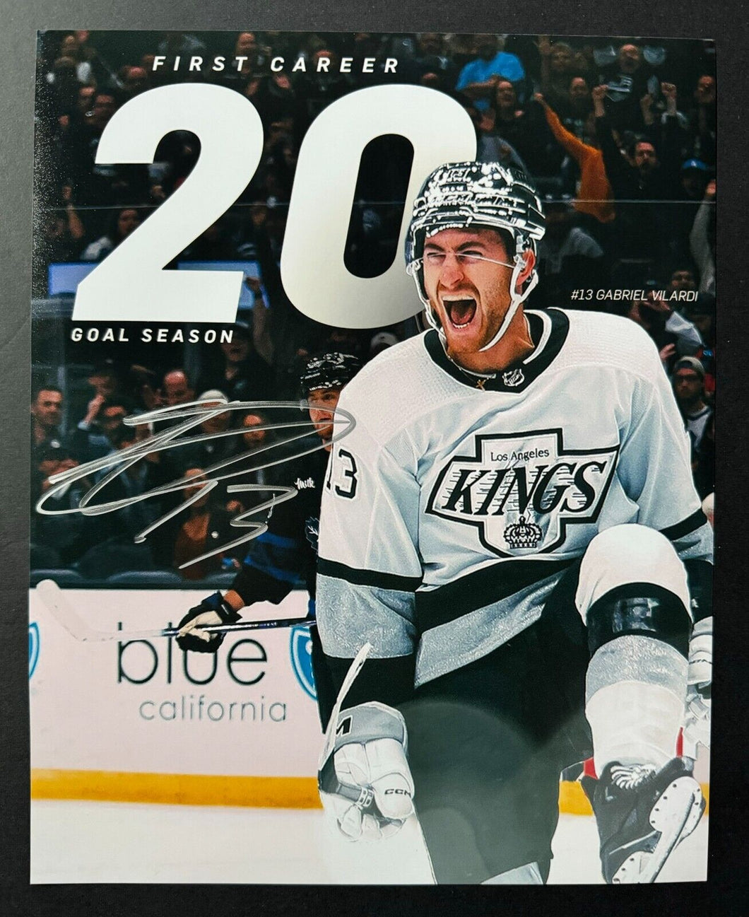 #13 Gabriel Vilardi Los Angeles Kings Signed Autographed 20 Goal Milestone Photo