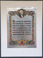 George Washington Famous Quote Print United States President Historical Vintage