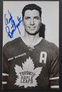 Andy Bathgate Autographed Signed Postcard Toronto Maple Leafs VTG NHL Hockey