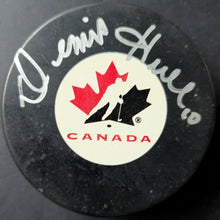 Load image into Gallery viewer, Dennis Hull Signed Autographed Official 1972 Team Canada Hockey Puck Vintage
