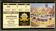 2001 PNC Park Inaugural MLB Season Vintage Baseball Ticket Pittsburgh vs Houston