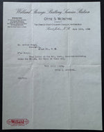 1916 Original Letter + Envelope From Canadian Dealer For The 8 Cylinder Cadillac
