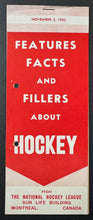 Load image into Gallery viewer, 1943 Vintage NHL Features Facts And Fillers About Hockey Brochure
