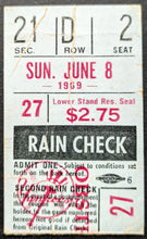 Load image into Gallery viewer, June 8 1969 Mickey Mantle Day Ticket Stub + Program New York Yankee Stadium
