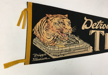 Load image into Gallery viewer, 1940s Detroit Tigers Briggs Staium Baseball Team Logo Vintage Felt Pennant
