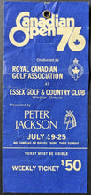 Load image into Gallery viewer, 1976 Canadian Open PGA Tournament Collection Press Pass + Pin Ticket Stub Button
