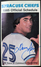 Load image into Gallery viewer, Doug Ault Signed Autographed 1985 Syracuse Chiefs Pocket Schedule Baseball
