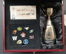 Load image into Gallery viewer, 2012 CFL 100th Grey Cup Complete Fan Set Original Wood Case Toronto Argonauts
