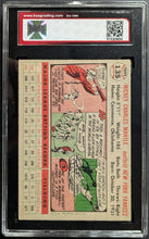 Load image into Gallery viewer, 1956 Mickey Mantle New York Yankees Topps Baseball Card #135 Graded KSA 4.5 VGE+
