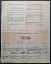 Load image into Gallery viewer, 100th Anniverary Costa Rica Railway Company Stock Certificate + Portfolio VTG
