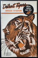 Load image into Gallery viewer, 1954 Briggs Stadium Detroit Tigers Press Score Book Program MLB Baseball
