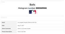 Load image into Gallery viewer, 2007 Los Angeles Angels @ Boston Red Sox Game Used Baseball MLB + Steiner HOLO
