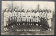Circa 1920s House Of David Baseball Team B&W Photo Vintage Used Postcard