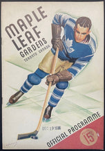 Load image into Gallery viewer, 1935 Toronto Maple Leafs Program Boston Bruins Hockey NHL VTG Tiny Thompson
