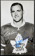 1964 Bobby Baun Toronto Maple Leafs Signed Autographed Vintage Photo Postcard