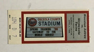 1988 Houston Astros vs Minnesota Twins Spring Training Ticket Stub MLB Baseball