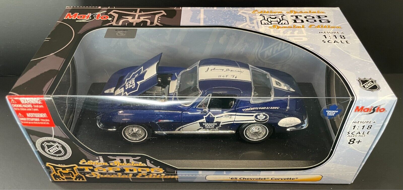 Johnny Bower Autographed Signed Toronto Maple Leafs Die Cast Car