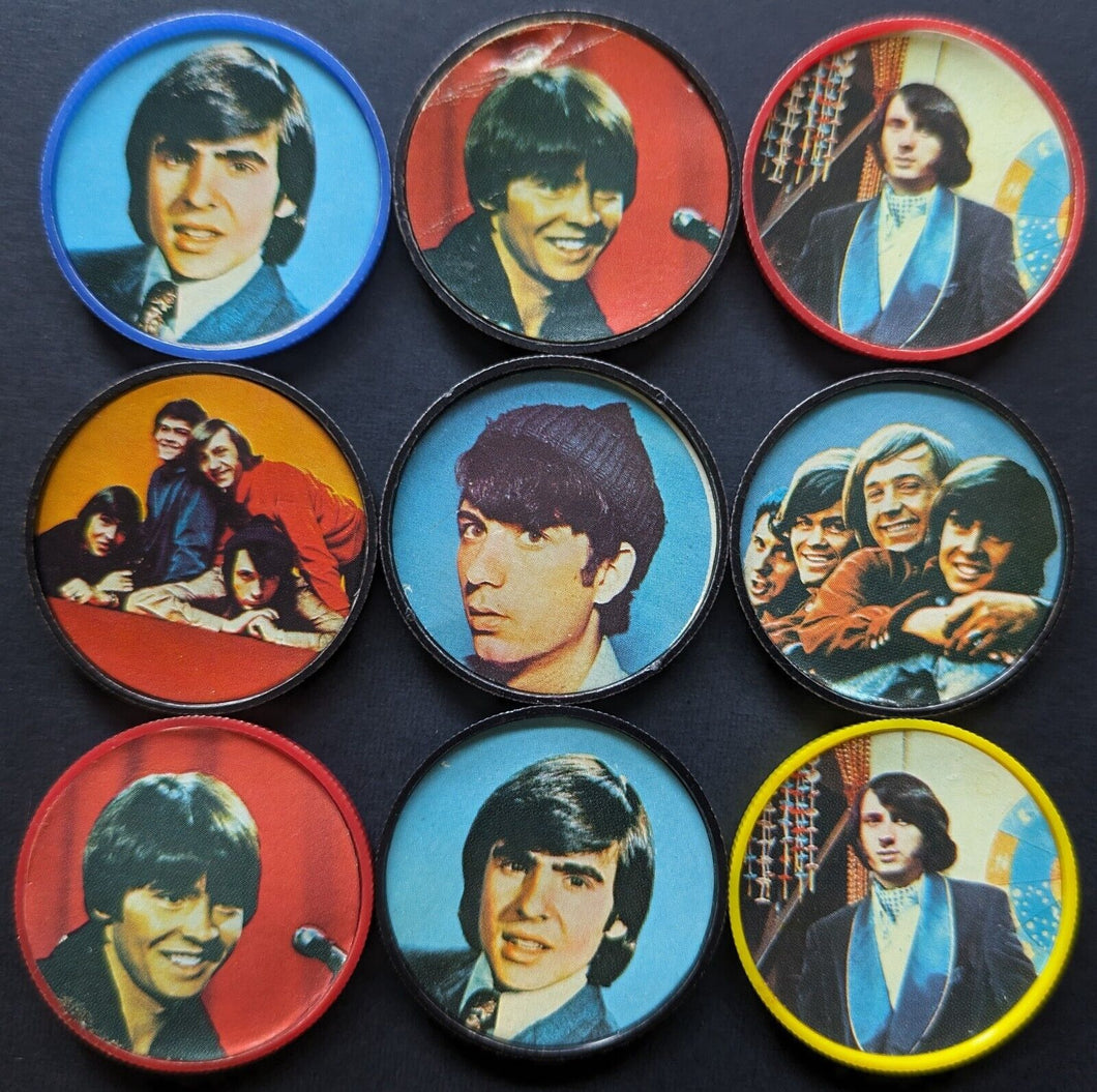 1967 The Monkees Set of 9 Kellogg's Premium Collectible Plastic Vintag ...