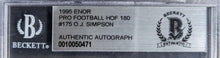 Load image into Gallery viewer, O.J. Simpson Autographed Signed Football Card Beckett Slabbed NFL Buffalo Bills
