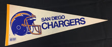 Load image into Gallery viewer, 1970's San Diego Chargers Football Pennant Vintage NFL Full Size 29"
