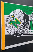 Load image into Gallery viewer, 1990 Vintage Minnesota North Stars NHL Multi-Signed Autographed x14 Team Pennant

