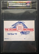 1975 Doobie Brothers Concert Ticket Rock Music Backstage Pass Vintage iCERT