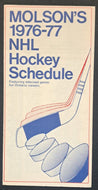 1976/1977 Molson's NHL Hockey Schedule Vintage Calendar