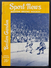 Load image into Gallery viewer, 1962 Boston Bruins Vs New York Rangers National Hockey League Game Program Vtg
