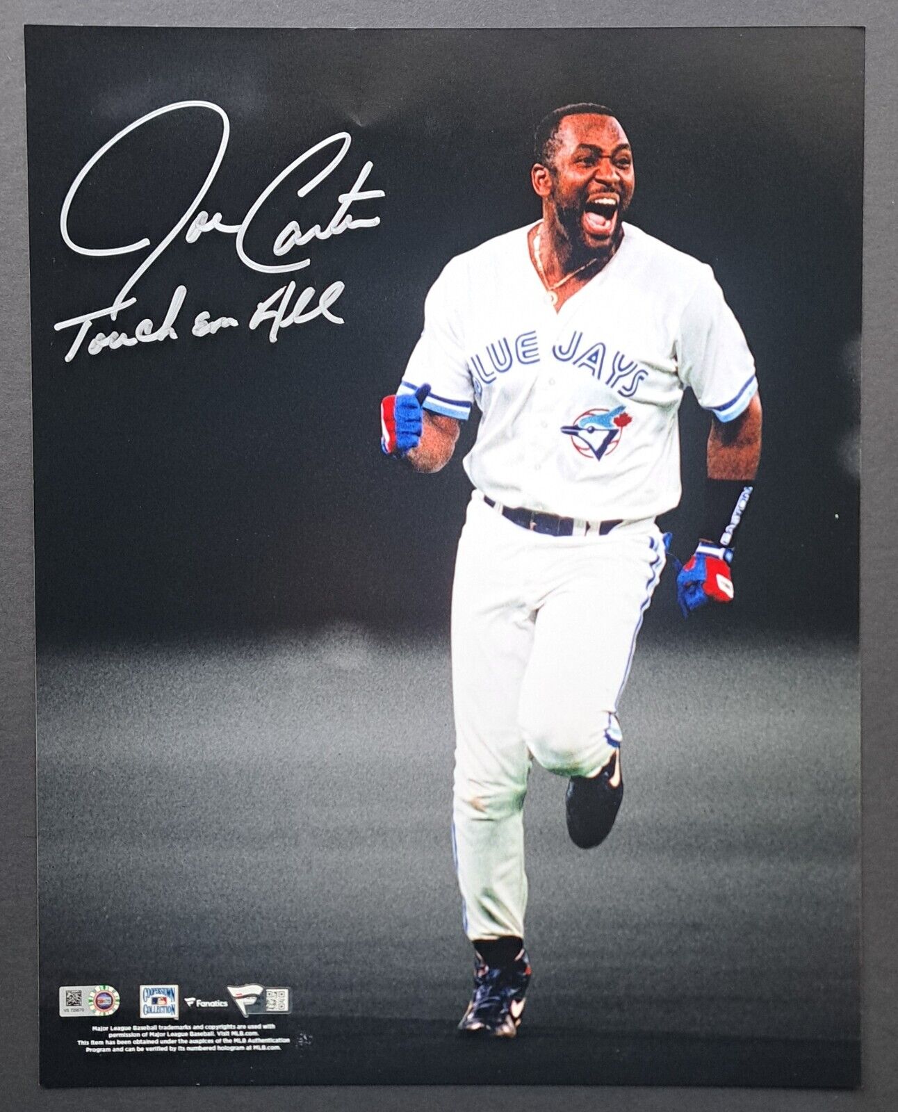 Joe Carter Toronto Blue Jays Signed Autographed Photo MLB Fanatics 