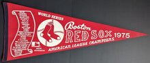 Load image into Gallery viewer, 1975 Boston Red Sox Full Size 30&quot; American League Champion Roster Scroll Pennant
