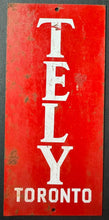 Load image into Gallery viewer, 1950s Toronto Telegram Enamel Push Plate For Retailers Vintage Newspaper
