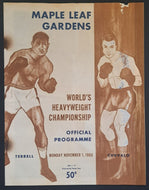 1965 Maple Leaf Gardens Heavyweight Championship Chuvalo Vs Terrell Program