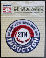 2014 National Baseball Hall Of Fame Induction Emblem Patch + Original Card