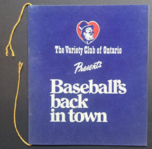 Load image into Gallery viewer, 1977 Toronto Blue Jays Inaugural Season Dinner Lot Vintage Book Program Ticket
