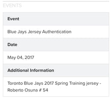 Load image into Gallery viewer, 2017 Roberto Osuna Team Issued Toronto Blue Jays Spring Training Jersey MLB Holo
