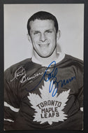 Carl Brewer Autographed Signed Postcard Toronto Maple Leafs VTG NHL Hockey
