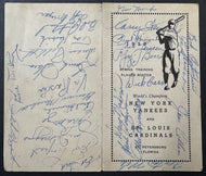 1950 World Series Champion NY Yankees Multi-Signed x30 Program + 5 Photos KSA