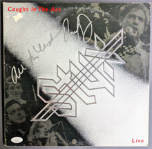 Load image into Gallery viewer, 1984 Styx Dennis DeYoung Autographed Record Caught In The Act Album Signed JSA
