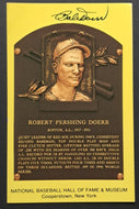 Robert Doerr Signed/Autographed Hall Of Fame Plaque Postcard Boston Red Sox JSA