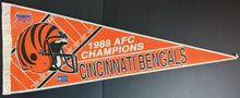 Load image into Gallery viewer, 1988 Cincinnati Bengals AFC Champions Vintage Felt Pennant NFL Super Bowl XXIII
